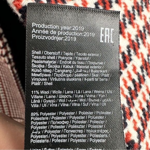 ONLY Classic Houndstooth Coat Sz Small - Picture 14 of 16